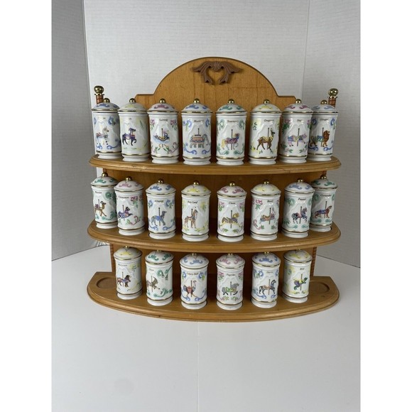 Lenox Wall Decor Lenox Spice Carousel 993 Set Of 22 Porcelain Spice